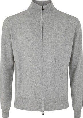 Filippo De Laurentiis Wool Cashmere Long Sleeves Full Zipped Sweater-AB