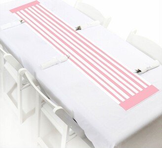 Big Dot of Happiness Pink Stripes - Petite Simple Party Paper Table Runner - 12 x 60 inches-AA