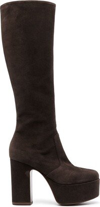 Isa 115mm suede platform boots