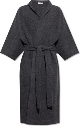 Wool Bathrobe - Grey