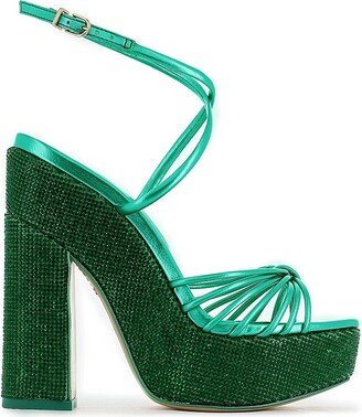 Rue Crystal-Embellished Platform Sandals