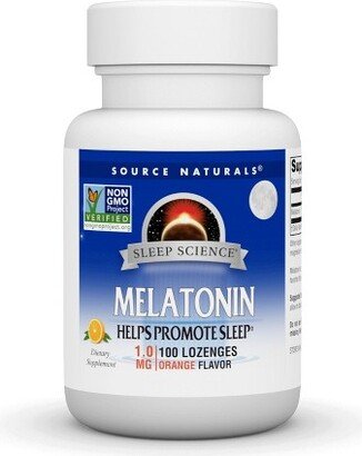 Source Naturals, Inc. Sleep Science Melatonin 1 mg, Orange 100 Lozenges