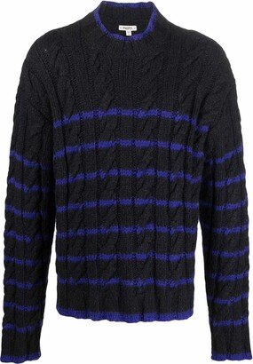 Striped Cable Knit Jumper