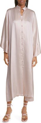 Long Sleeve Satin Cover-Up Caftan