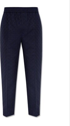 All-Over Patterned Straight Leg Trousers