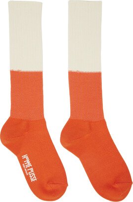 Off-White & Orange Two-Way Socks