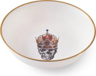 Melody Rose London Skull In Red Crown Bone China Soup/Cereal Bowl 17Cm