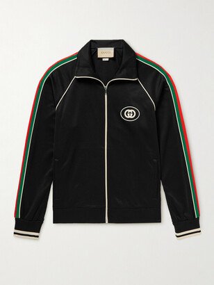 Logo-Appliquéd Striped Tech-Jersey Track Jacket