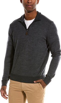 Micro Birdseye Merino Wool 1/4-Zip Mock Sweater