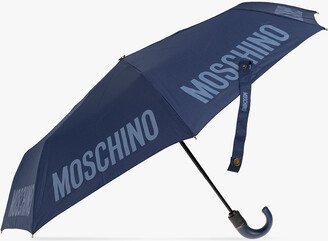 Folding Umbrella With Logo Unisex Navy - Blue-AA