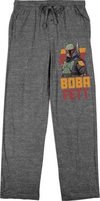 Men's Heather Charcoal The Mandalorian Boba Fett Pajama Pants