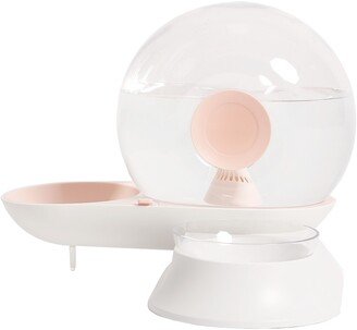 'Auto-Myst' Snail Shaped 2-in-1 Automated Gravity Pet Filtered Water Dispenser and Food Bowl