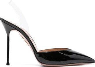 V Plexi 110mm leather pumps