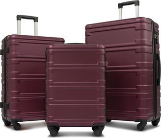 EDWINRAY Luggage Set of 3 Expandable Lightweight Hard Shell Suitcase 20