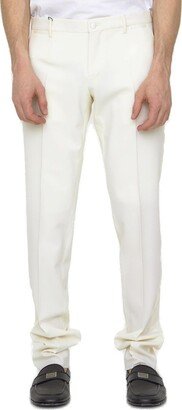 Mid-Rise Pleated Tailored Trousers
