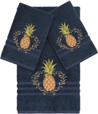 Welcome 3-Piece Embellished Towel - Midnight Blue