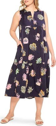 Plus Size Bright Spot Dress (Indigo Multi) Women's Dress