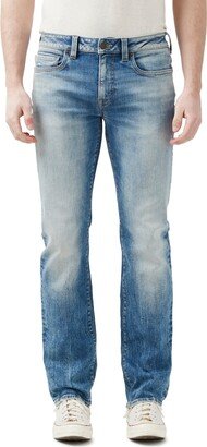 Men's Straight Six Veined and Contrasted Jeans