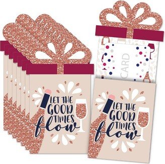 Big Dot of Happiness But First, Wine - Wine Tasting Party Money and Gift Card Sleeves - Nifty Gifty Card Holders - Set of 8