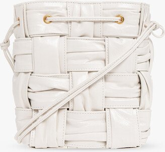 ‘Cassette Mini’ Bucket Bag - White