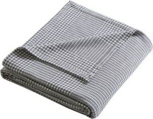 Closeout Houndstooth Stripe Dobby Cotton Blanket Collection