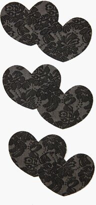 Heart Nipple Cover Pasties in Black