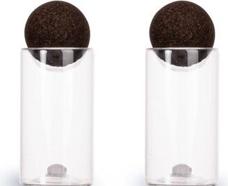 Nature Salt And Pepper Shakers With Cork Stoppers, Set of 2