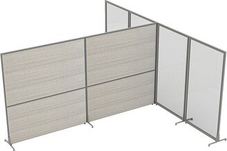 Skutchi Designs, Inc. Freestanding Modern T-Shaped Office Divider 2 Workspaces 10 x 12 x 65H - 10X12