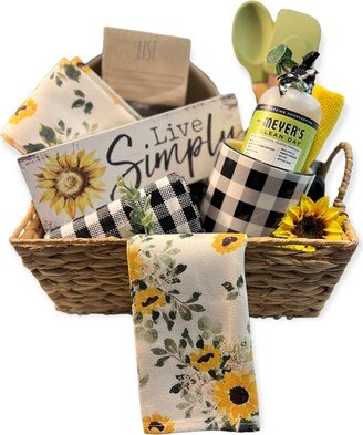 Sunflower Gift Basket | Housewarming Real Estate Spring Wedding