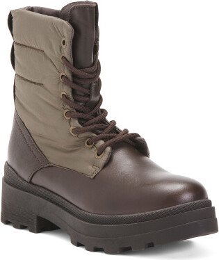 TJMAXX Leather Laced Up Booties For Women-AC