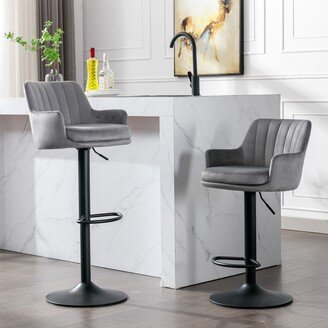 Bar Stools with Back and Footrest Set of 2