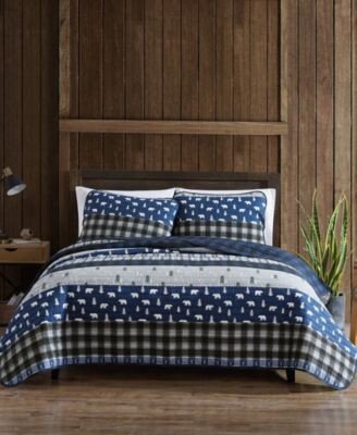 Blue Creek Plaid Quilt Set