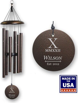 10Th Anniversary Wind Chime | Authentic Corinthian Bells 10 Year Deep Tones