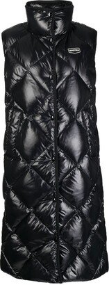 Asterope diamond-quilted sleeveless coat