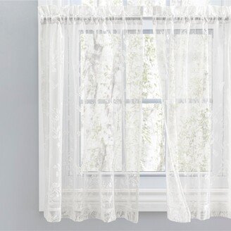 Isabella Lace Rod Pocket Tier Curtain Pair 52W x 24L