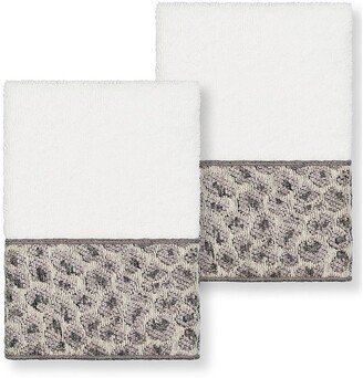 Spots Embellished Washcloth - Set of 2 - White