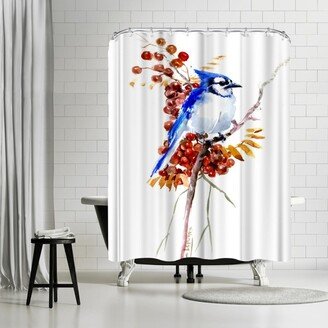 71 x 74 Shower Curtain, Blue Jay by Suren Nersisyan