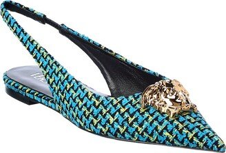 La Medusa Tweed Slingback Flat