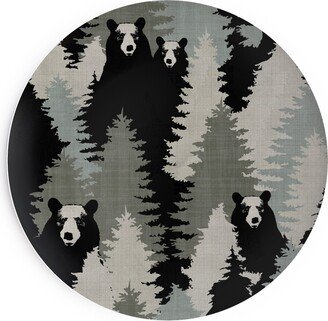 Salad Plates: Bears Texture - Green Salad Plate, Green