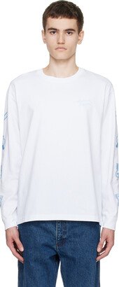 White Printed Long Sleeve T-Shirt-AC