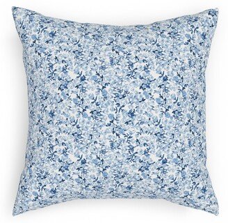 Outdoor Pillows: A Thousand Roses - Blue Outdoor Pillow, 18X18, Double Sided, Blue