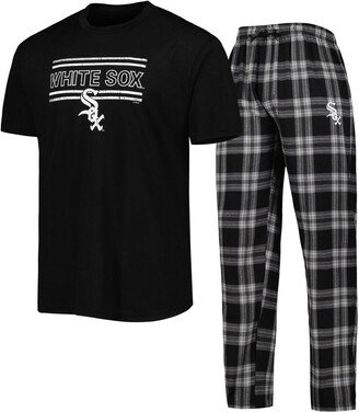 Men's Concepts Sport Black and Gray Chicago White Sox Badge T-shirt and Pants Sleep Set - Black, Gray