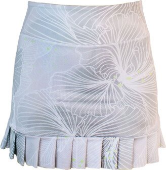 Taupe Activewear Hibiscus Mia High Waist Tennis Skort