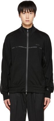 Black Techmerino™ Zip-Up Sweater