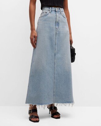 Hilla Denim Maxi Skirt-AC