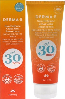 Sun Defense Mineral Body Sunscreen SPF 30 by Derma-E for Unisex - 4 oz Sunscreen