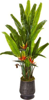 62 Bird Of Paradise Artificial Plant in Decorative Planter