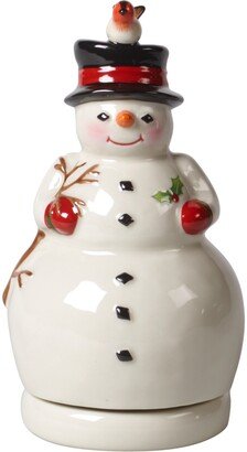 Nostalgic Memory Turning Snowman Musical Figurine