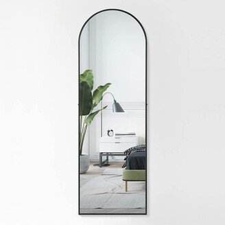 Simplie Fun Ysoa Full Length Mirror, Arched-Top Full Body Mirror with Stand, Floor Mirror & Wall-Mounted Mirror