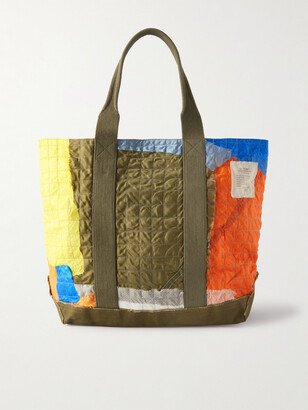 Patchwork Denim and Ripstop Tote Bag